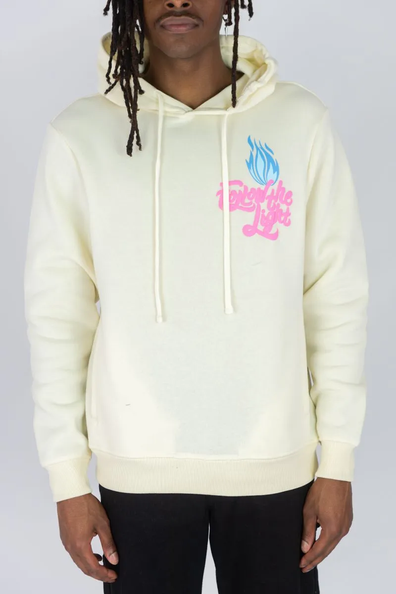 Rebel Minds Follow The Light Cream Pull Over Hoodie