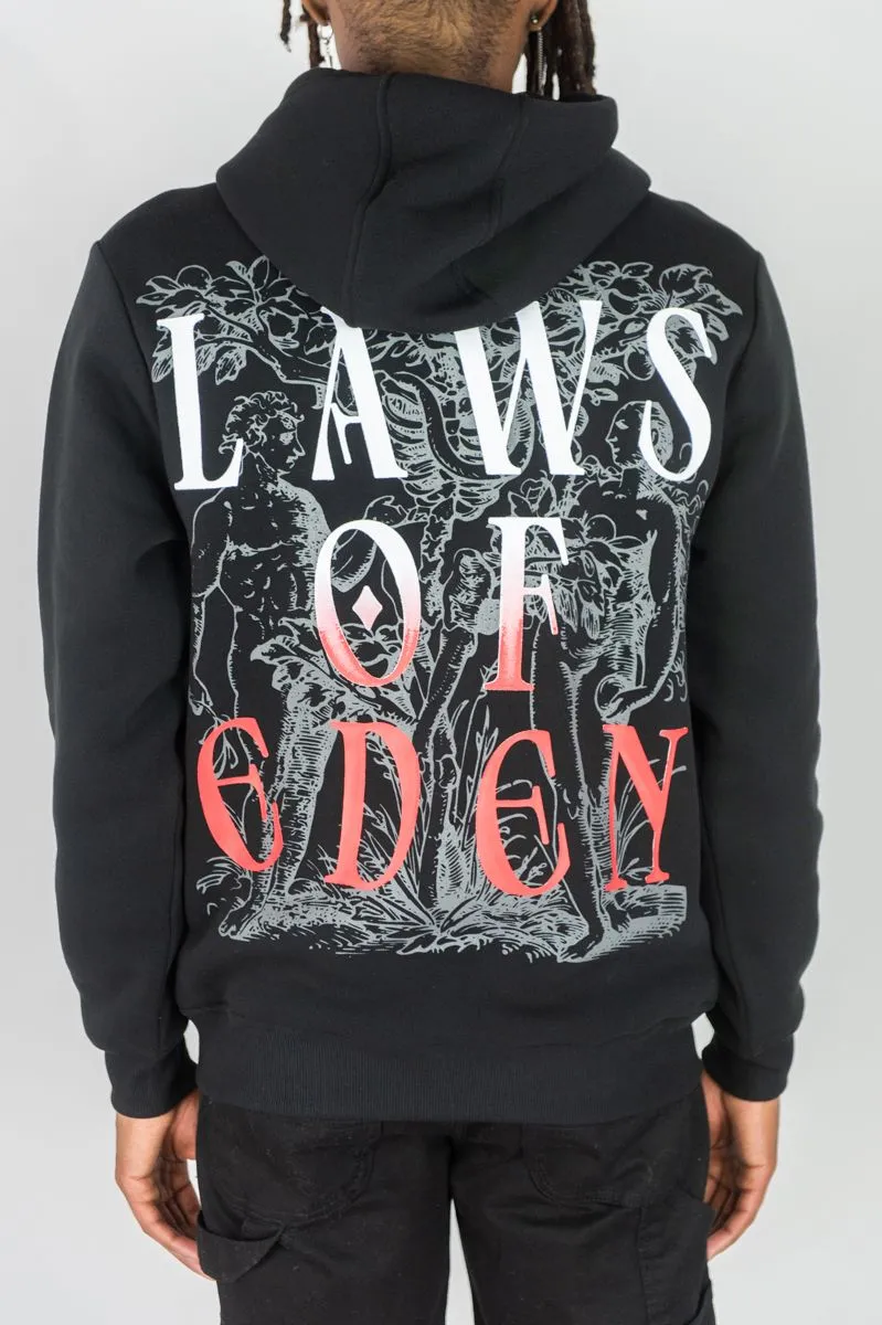 Rebel Minds Laws Of Eden Black Pull Over Hoodie