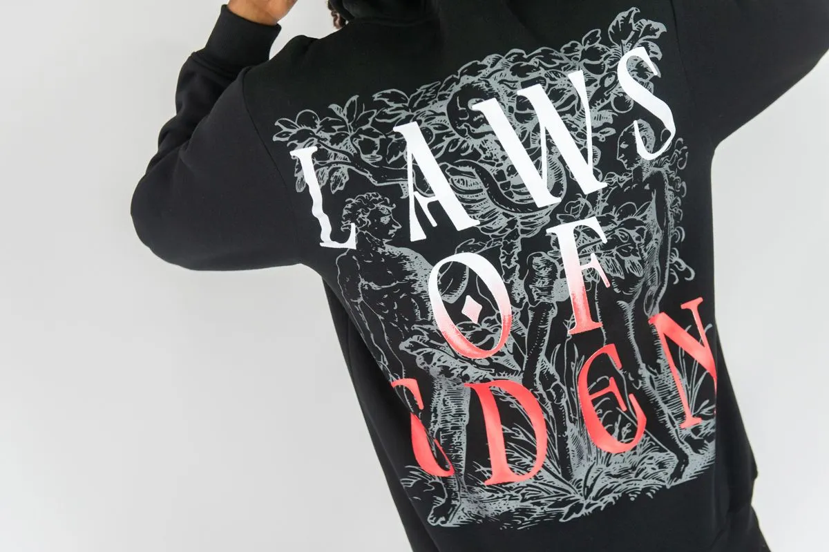 Rebel Minds Laws Of Eden Black Pull Over Hoodie