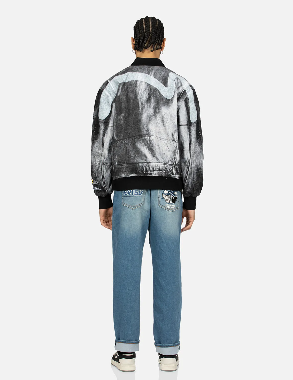 Replicate Biker Allover Print Relax Fit Bomber Jacket