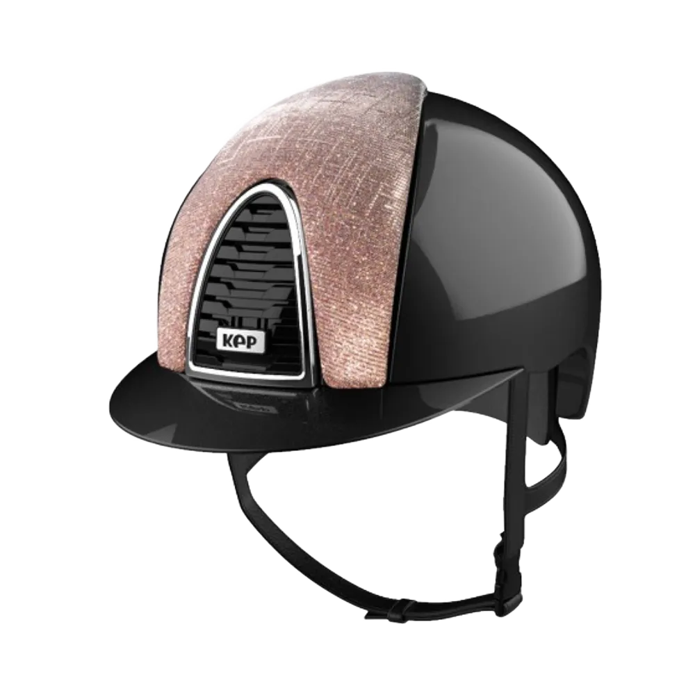 Riding Helmet Cromo 2.0 Shine Black - Pink Galassia Front by KEP