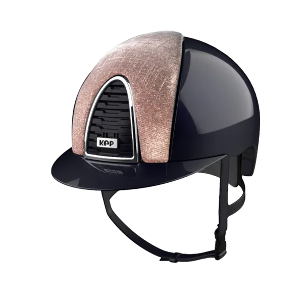 Riding Helmet Cromo 2.0 Shine Blue - Pink Galassia Front by KEP