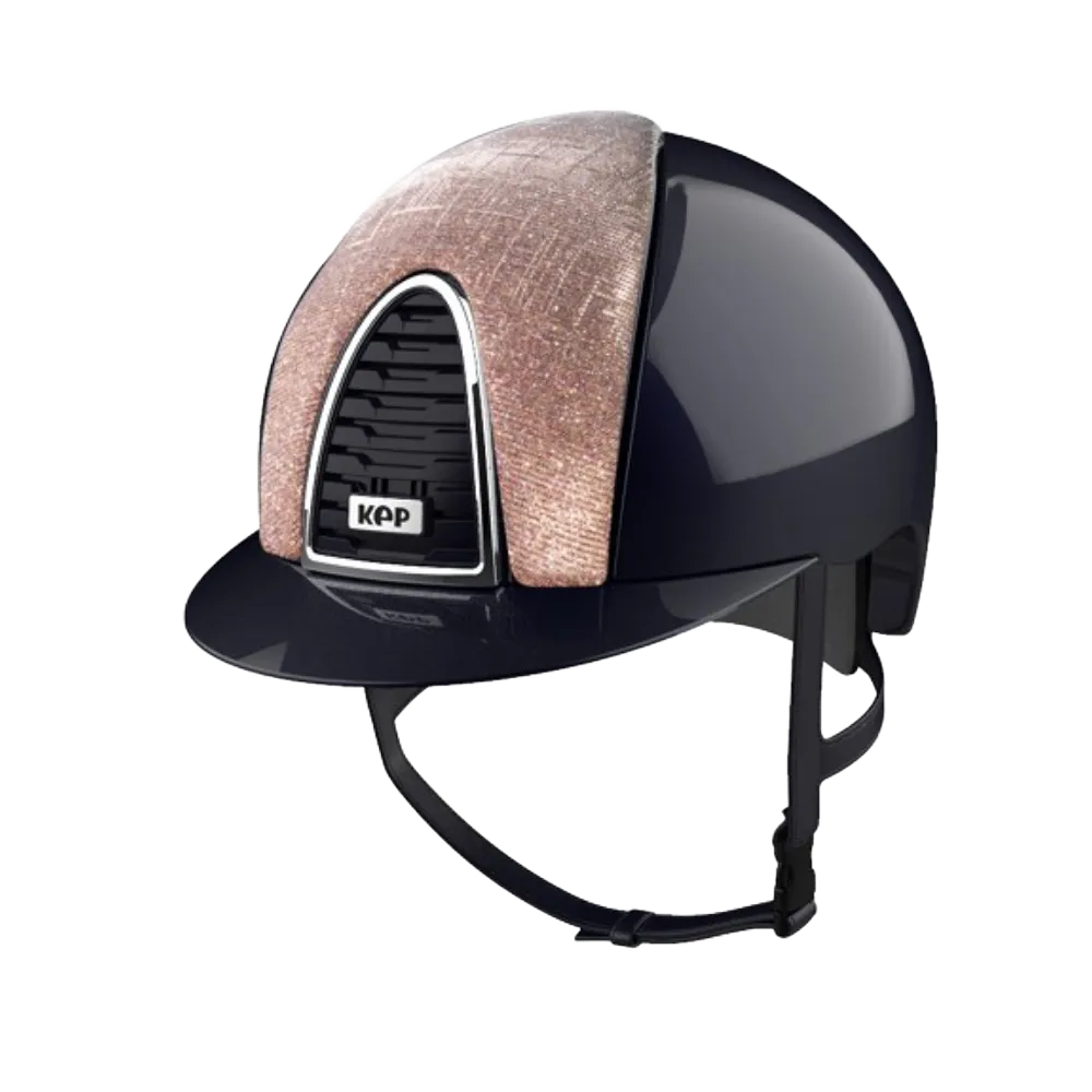 Riding Helmet Cromo 2.0 Shine Blue - Pink Galassia Front by KEP