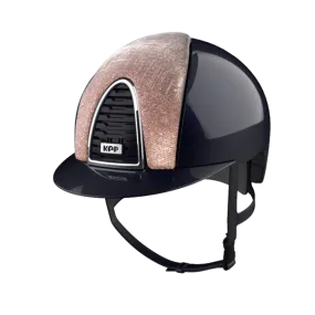 Riding Helmet Cromo 2.0 Shine Blue - Pink Galassia Front by KEP