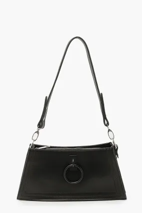 Ring Detail Structured Shoulder Bag