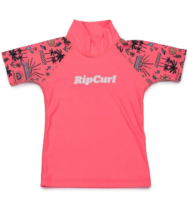 Rip Curl Kids Mini Anak Short Sleeved Rash Vest