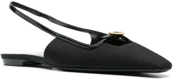 Saint Laurent buckle-detail slingback mules Black