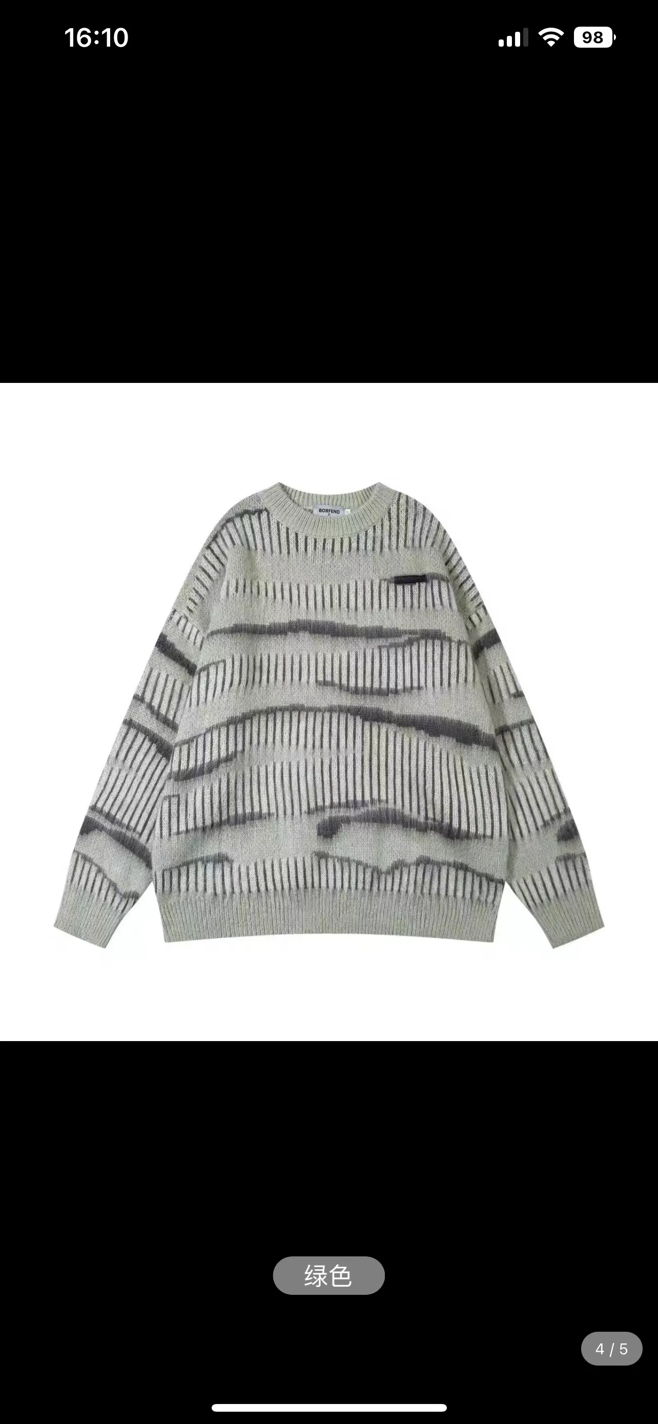 Sanowers American retro striped color-blocked mohair sweater for women in autumn and winter loose lazy style couple's knitted sw