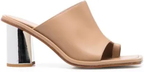 Scarosso Gwen leather mules Neutrals