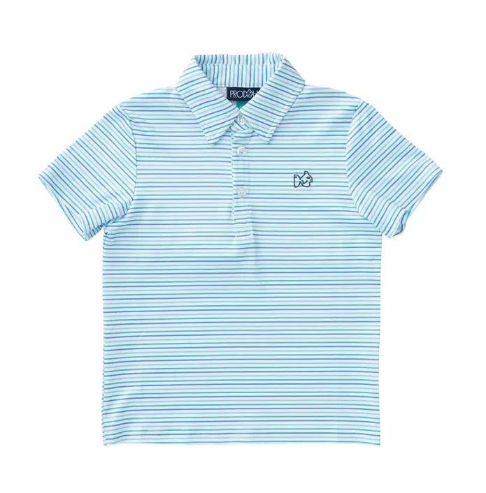 Sea Breeze Stripe Performance Polo