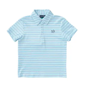 Sea Breeze Stripe Performance Polo