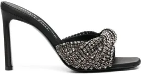 Sergio Rossi x Evangelie Smyrniotaki crystal-embellished 95mm mules Black