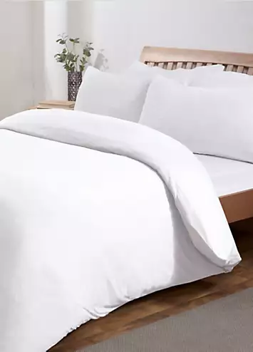 Sleepdown Jersey Melange Fitted Sheet & Pillowcases - White | Kaleidoscope