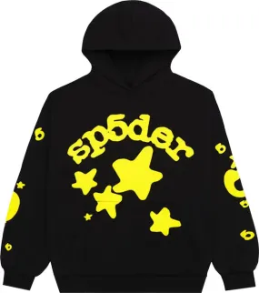 Spider Sp5der Beluga Black/Yellow Hoodie