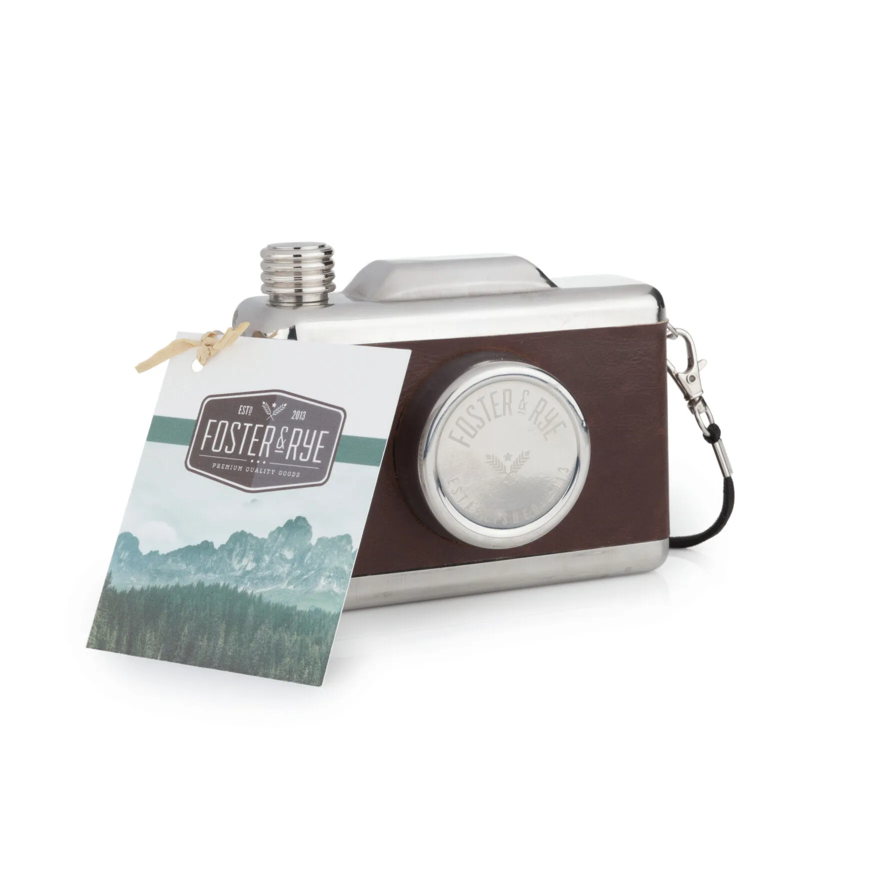 Stainless Steel Snapshot Camera Beverage Flask