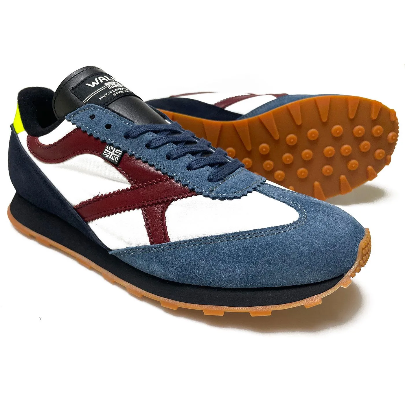 Strike Walsh Made In England Retro Trainers W/B/R