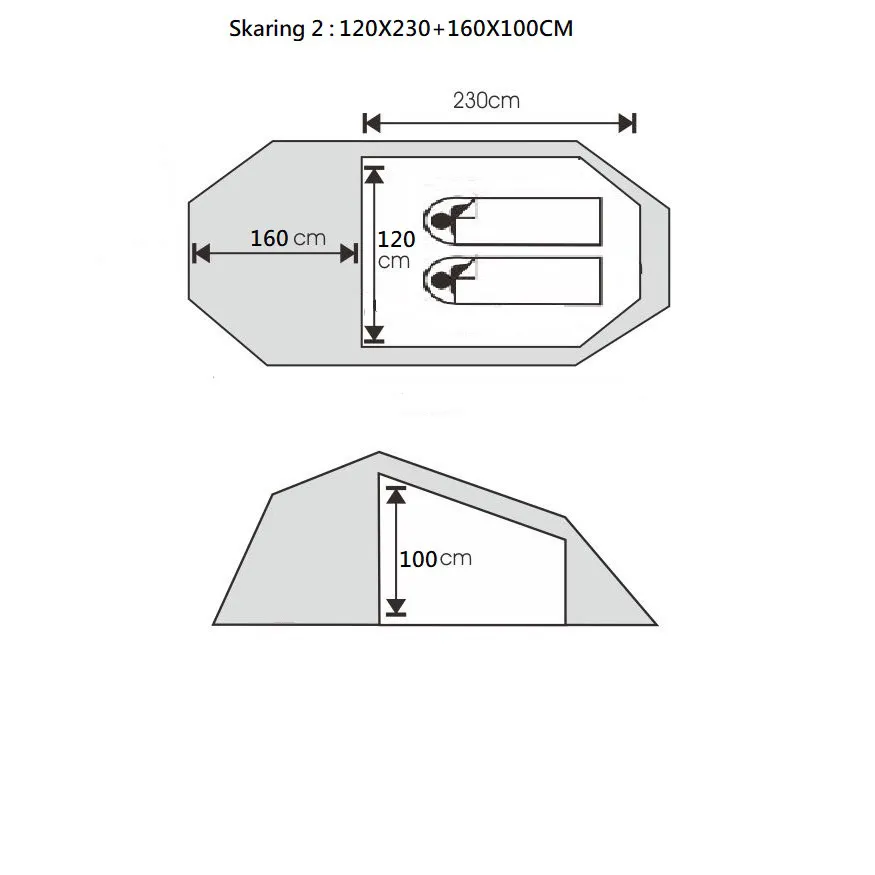 Sydvang Skaring 2P Ultralight Tunnel Tent Olivine | Buy Sydvang Skaring 2P Ultralight Tunnel Tent Olivine here | Outnorth