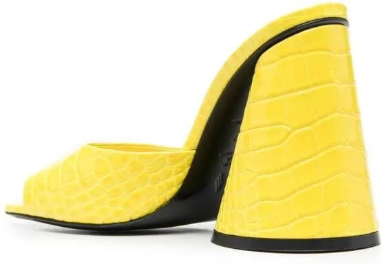 The Attico Devon 110mm mules Yellow