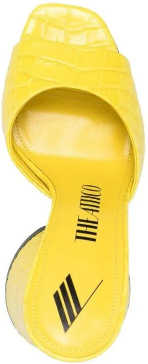 The Attico Devon 110mm mules Yellow