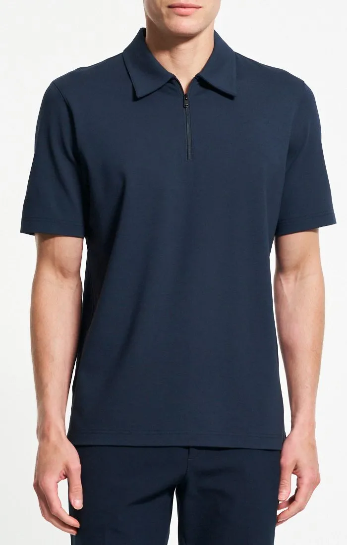 Theory Ryder Zip Polo - Baltic