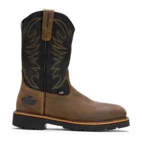 Thorogood Men's 11 Work Western Square Steel Toe Wellington Waterproof Work Boot