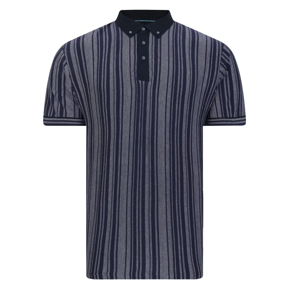 Two Colour Herringbone Jacquard Polo