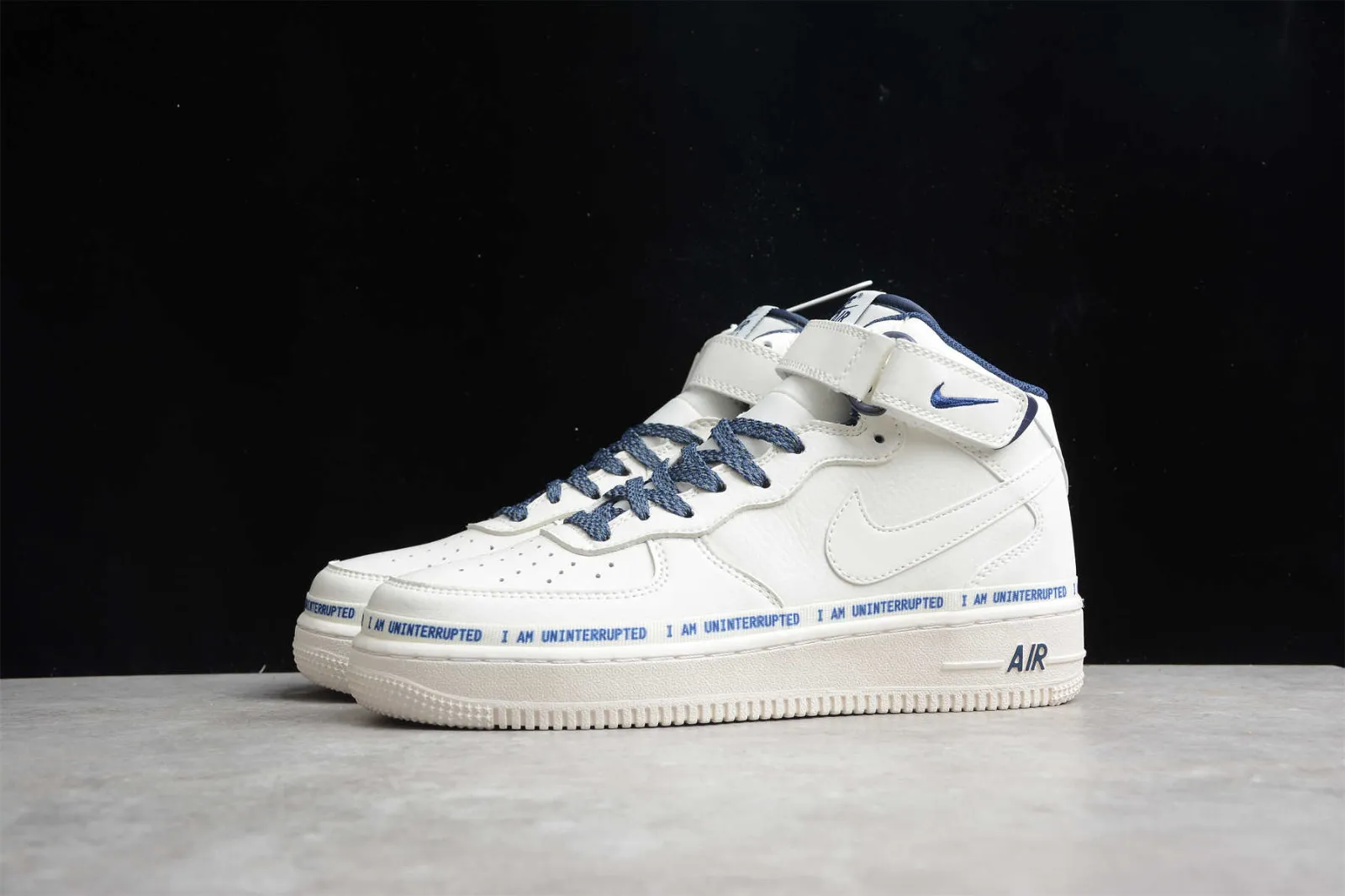 Uninterrupted x Nike Air Force 1 07 Mid White Blue NU8802-303