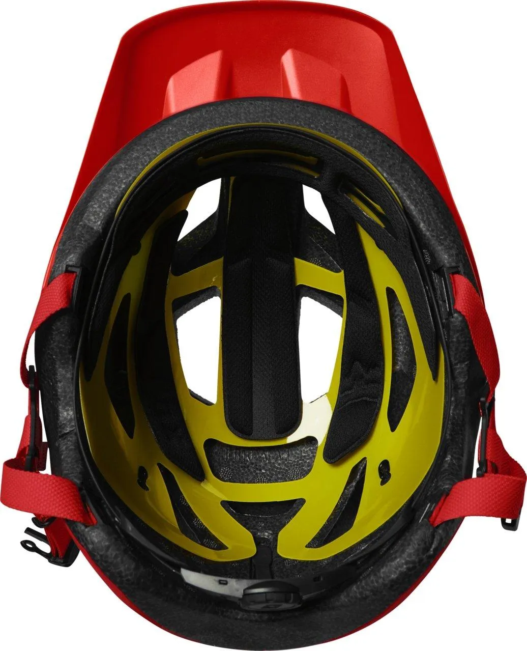 Unisex Fox Mainframe MIPS Helmet - Flourescent Red | MTB Helmets UK