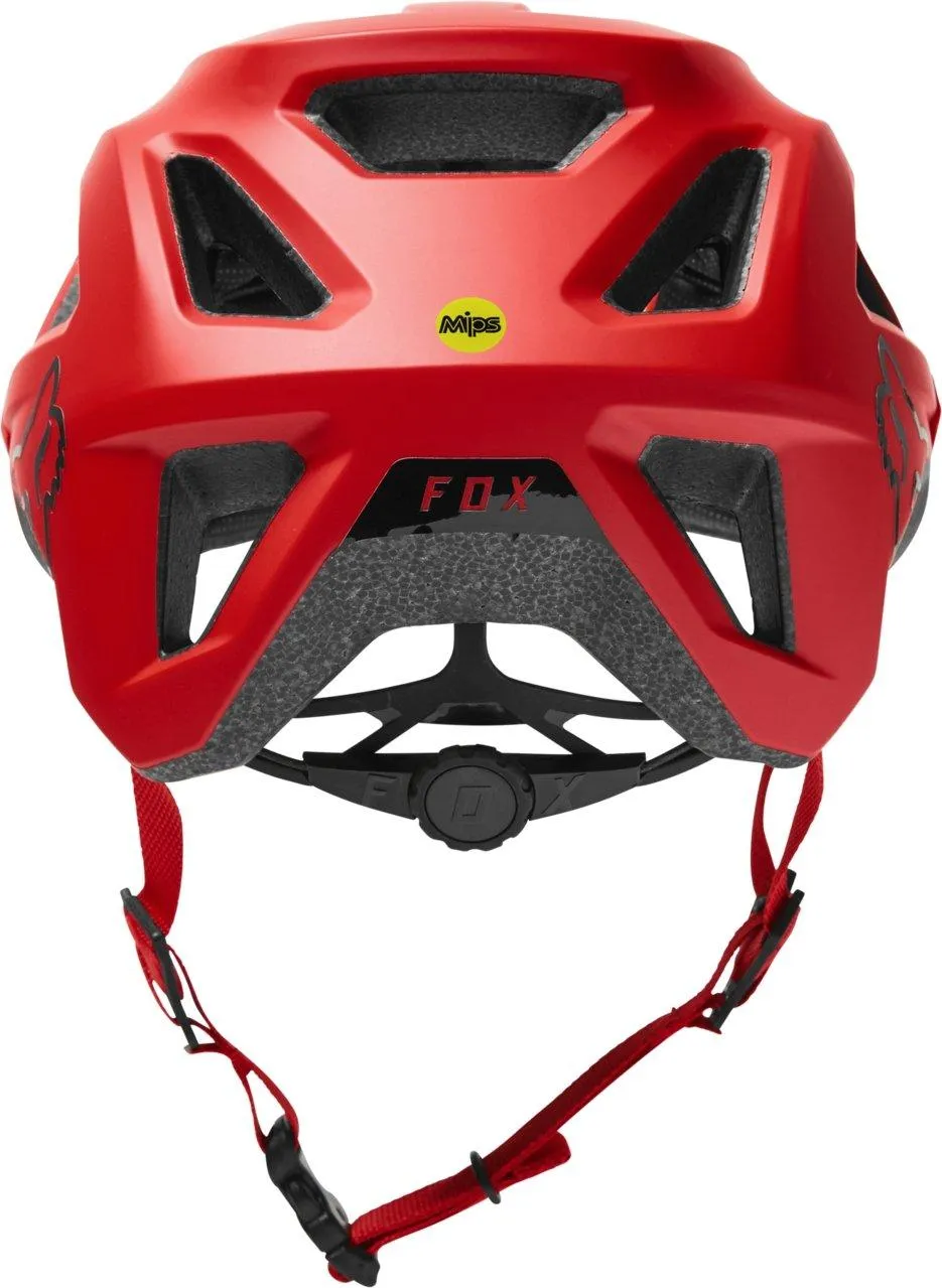 Unisex Fox Mainframe MIPS Helmet - Flourescent Red | MTB Helmets UK