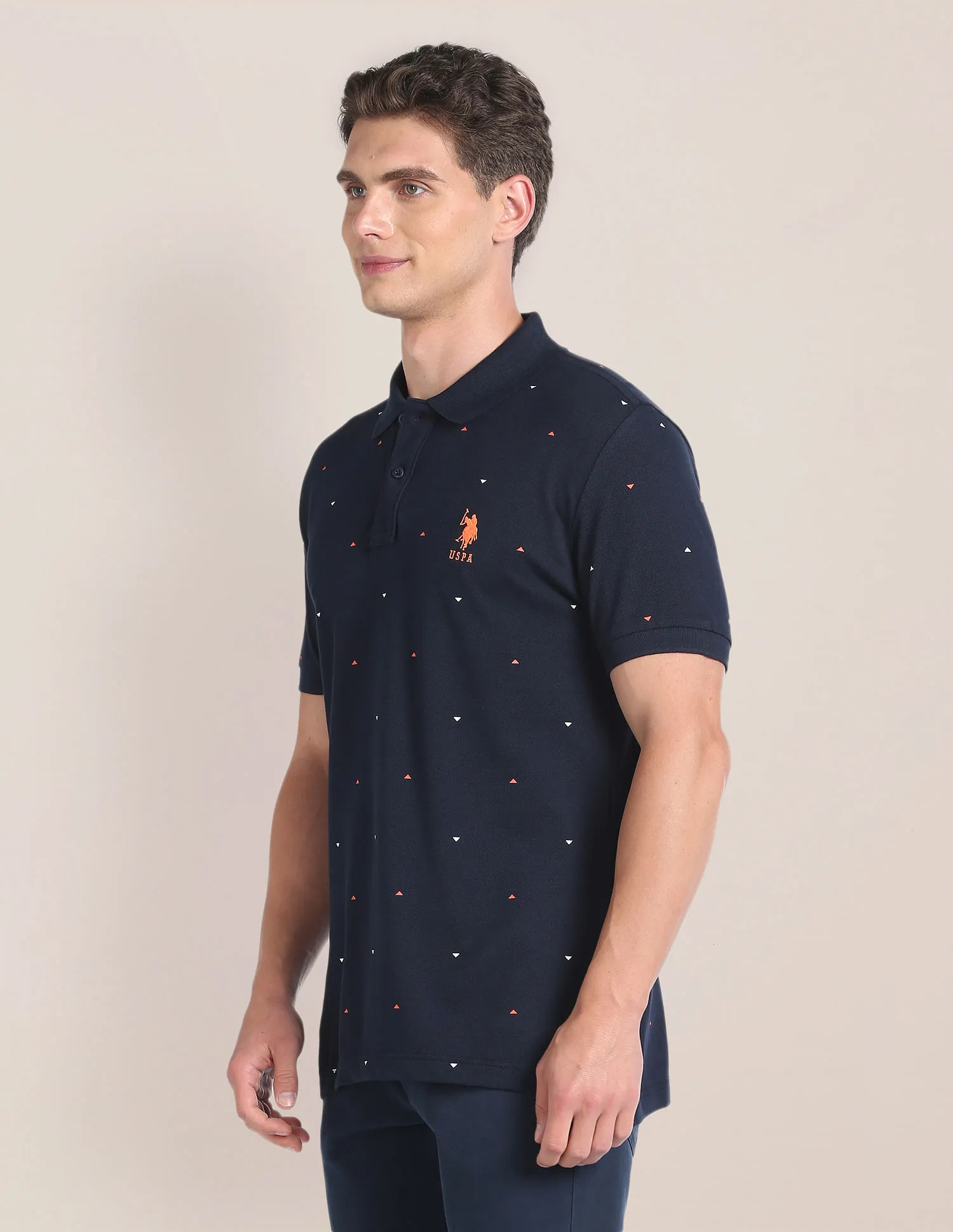 U.S. Polo Assn. All Over Print Slim Fit Polo Shirt