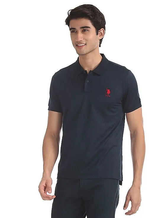 U.S. Polo Assn. Blue Mercerized Cotton Polo Shirt