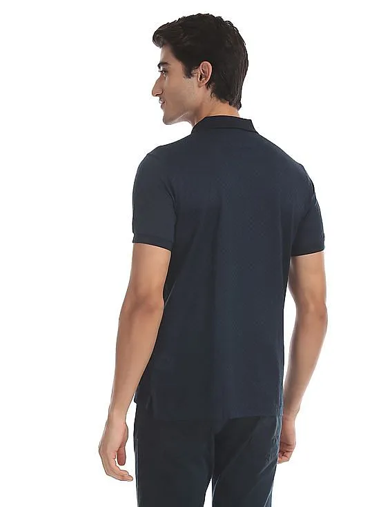 U.S. Polo Assn. Blue Mercerized Cotton Polo Shirt