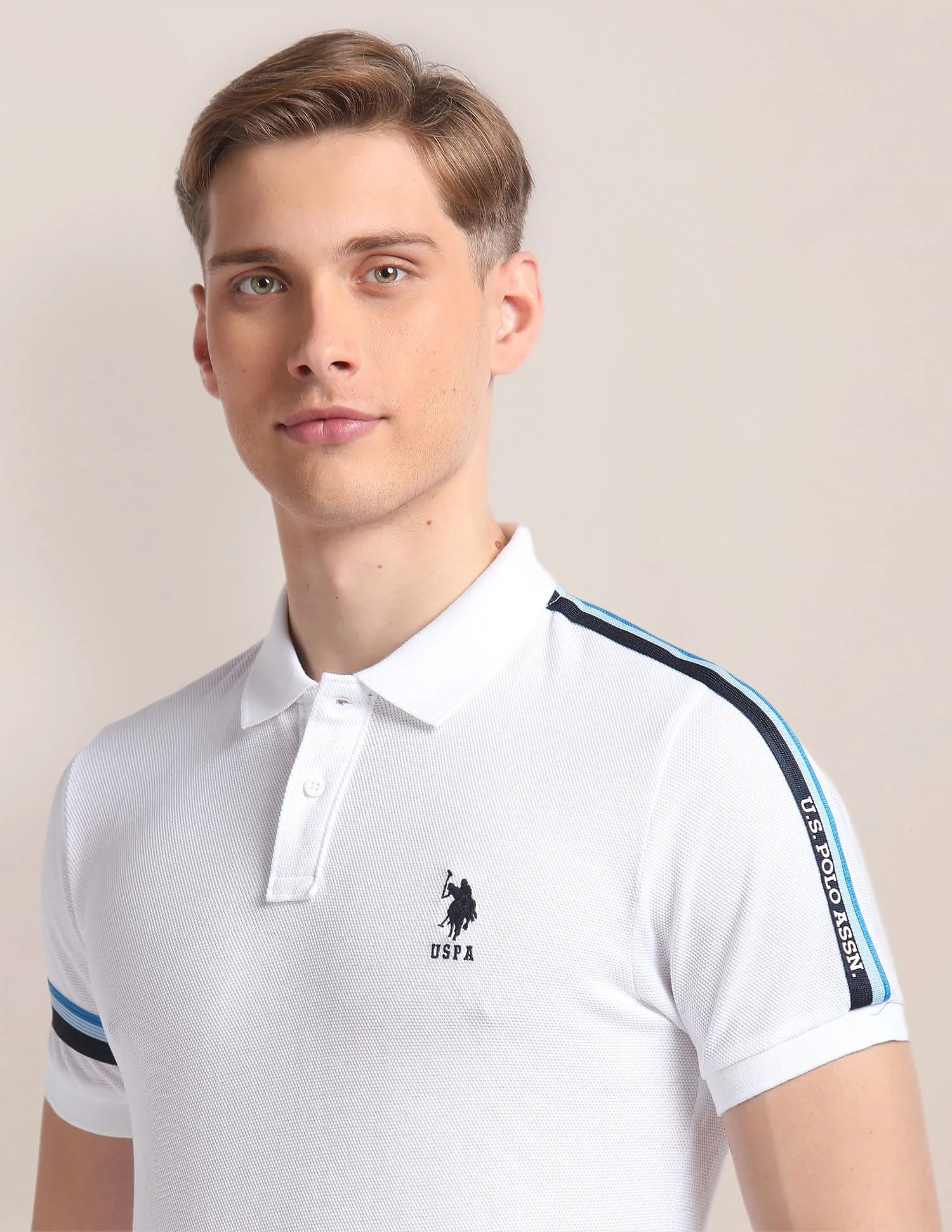 U.S. Polo Assn. Brand Tape Slim Polo Shirt