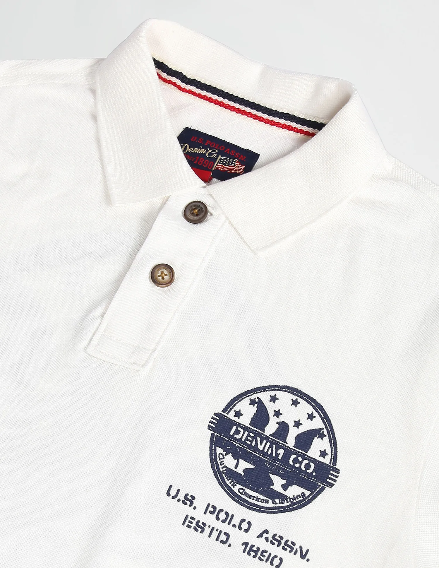 U.S. Polo Assn. Denim Co. Short Sleeve Solid Polo Shirt