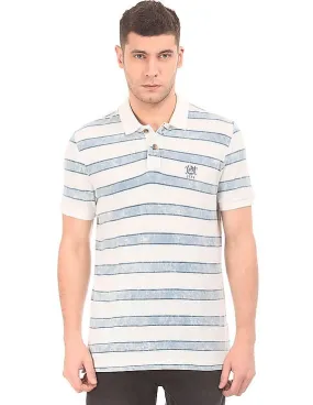 U.S. Polo Assn. Denim Co. Striped Muscle Fit Polo Shirt