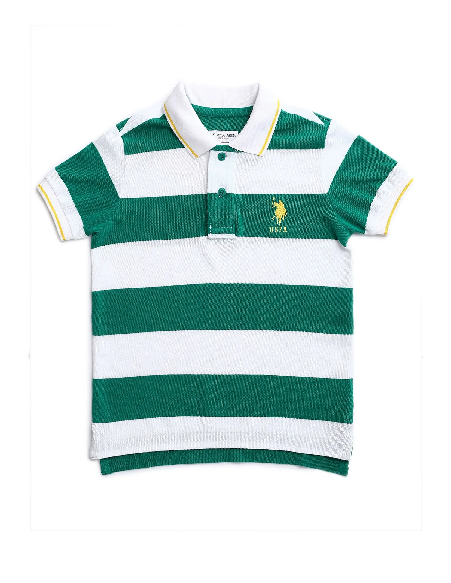 U.S. Polo Assn. Kids Boys Vertical Striped Regular Polo Shirt