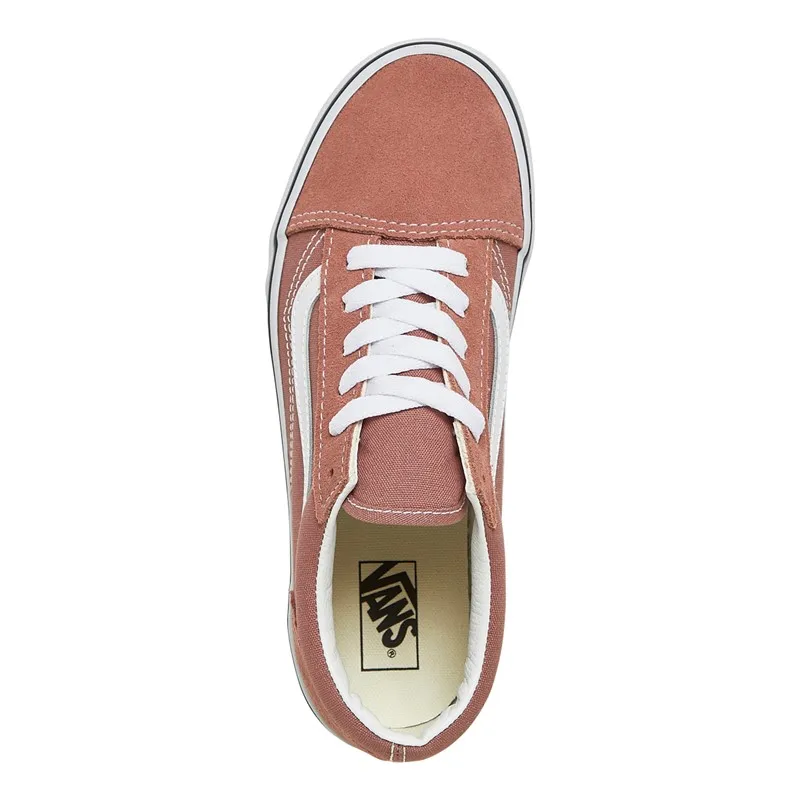 Vans Junior Girls Old Skool Trainers Withered Rose