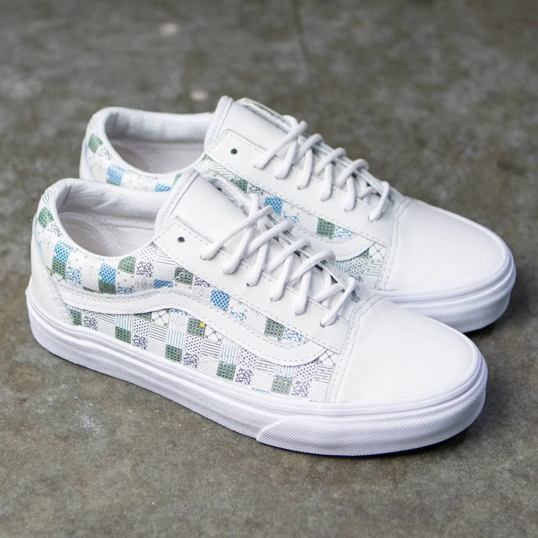 Vans Women Old Skool DX - Tiles (white / leather / true white)