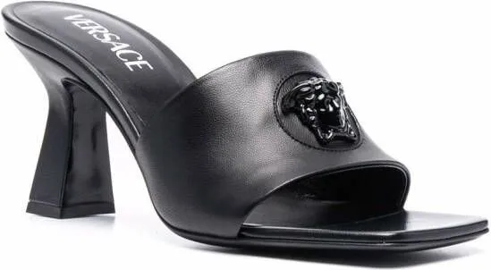 Versace Medusa-head leather mules Black