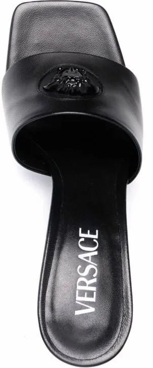 Versace Medusa-head leather mules Black