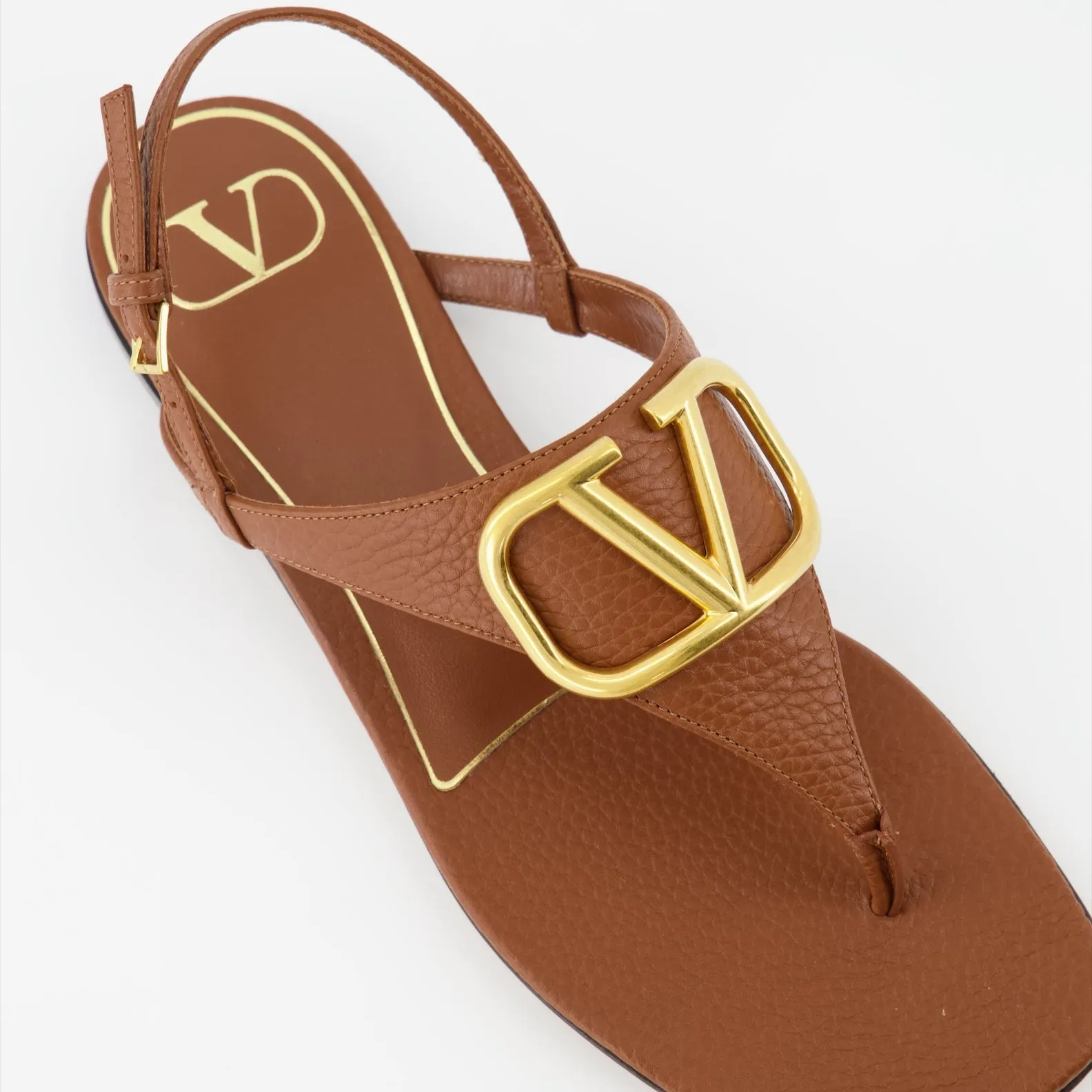 VLogo Leather Sandals