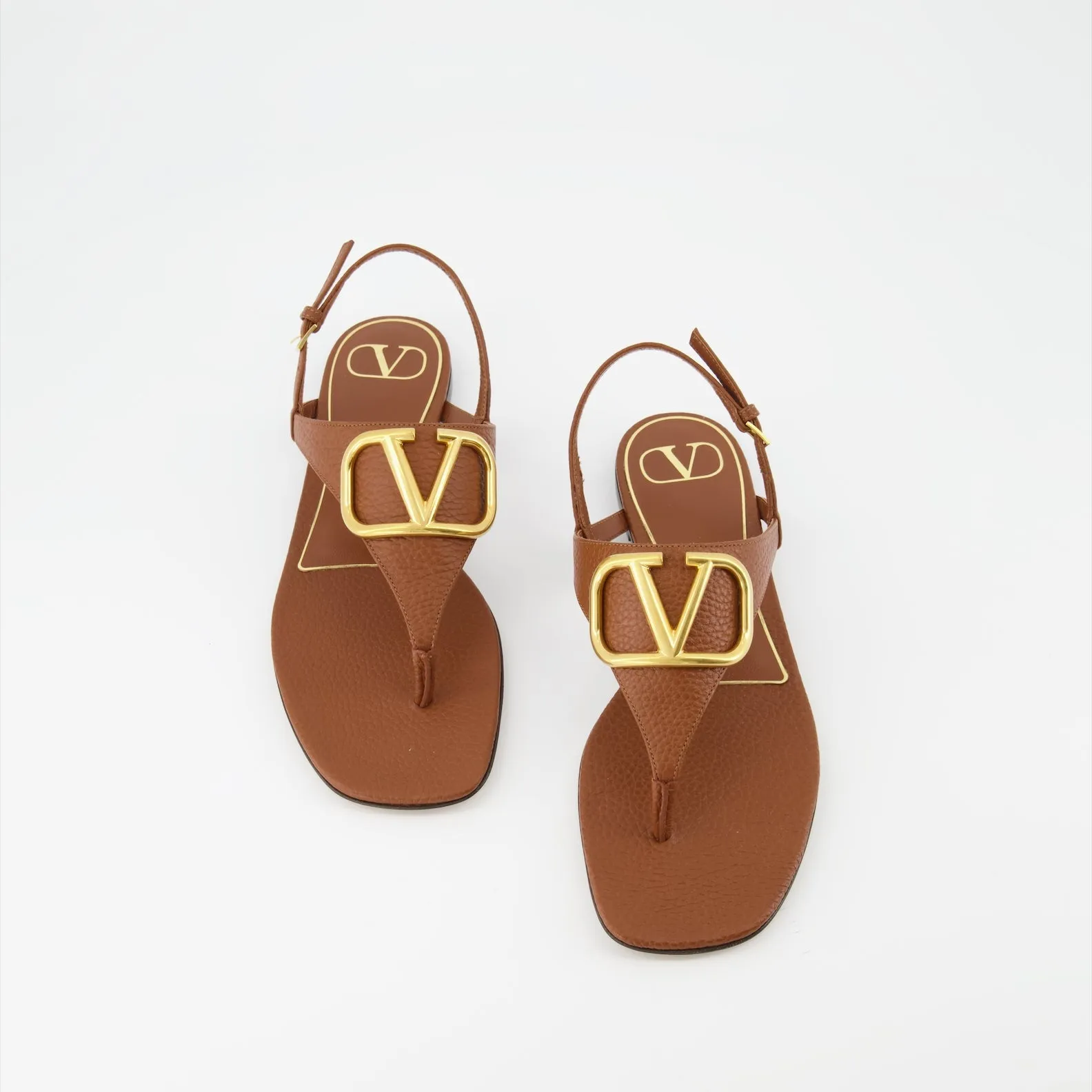 VLogo Leather Sandals