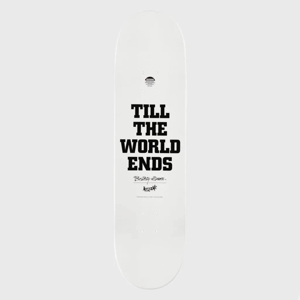 Welcome Skateboards - 8.5 Britney Spears Till The World Ends Skateboard Deck - White Dip