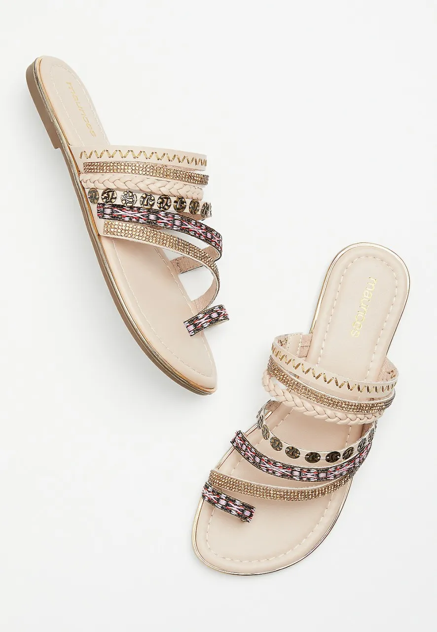 Women Maurices Sandals | Libby Embellished Strappy Sandal