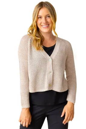 Women's Habitat Coastal Crochet Cardigan Oatmeal