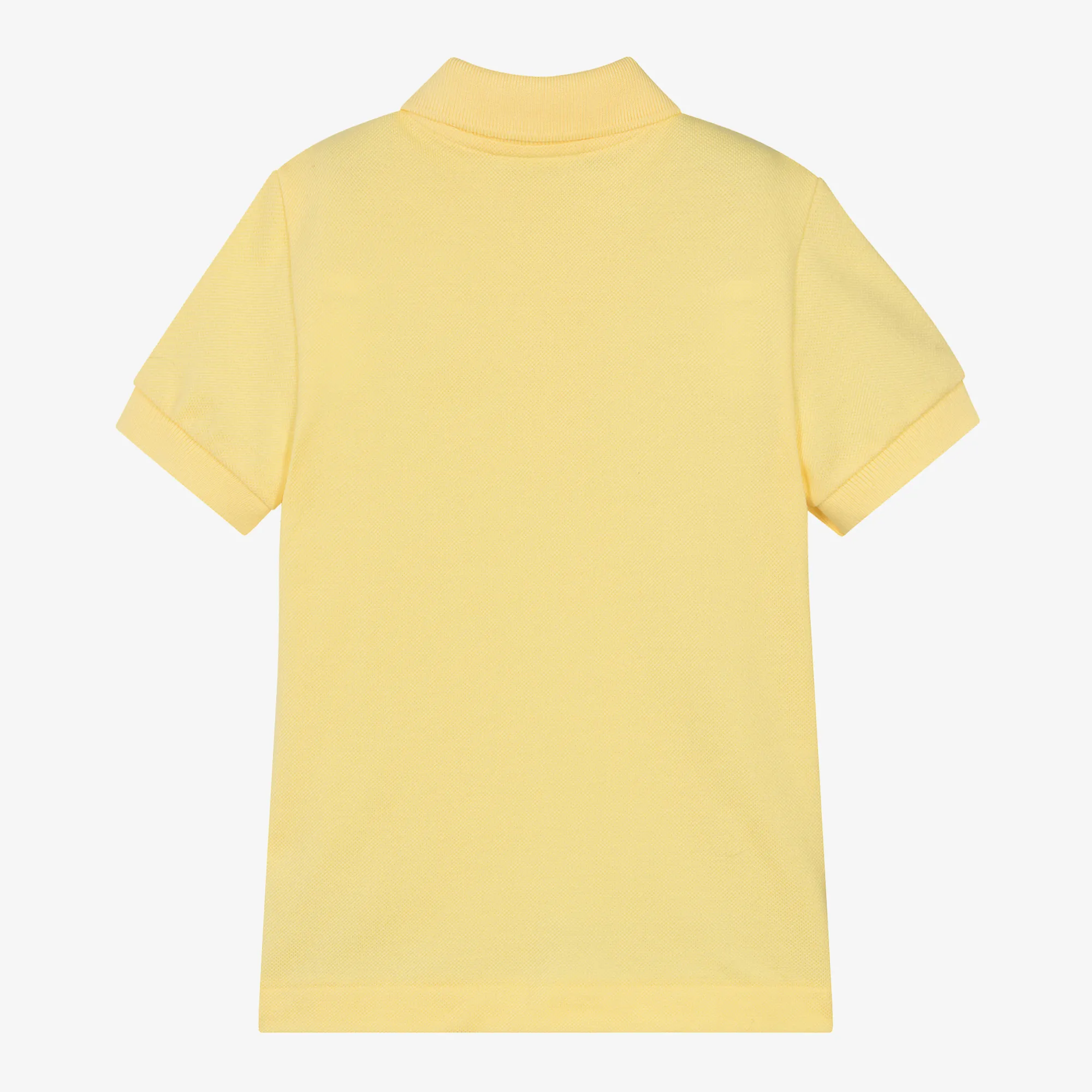 Yellow Cotton Crocodile Polo Shirt